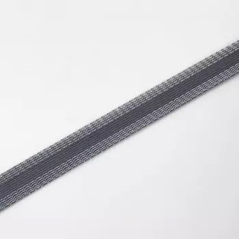 Лента для подгибания швов, термоклеевая, 25 мм, 100 см, цвет серый