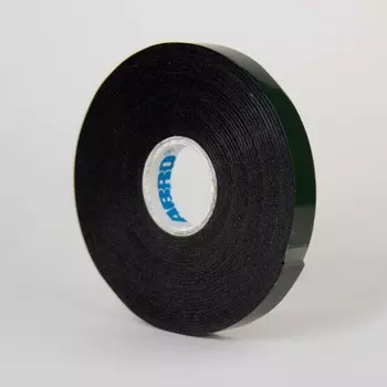 Лента двусторонняя ABRO BE-10mm-5M, термостойкая, черная, 10 мм 5 м