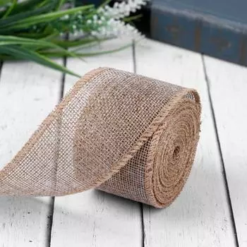 Лента текстильная, 50 мм, 4.5±0.5 м, бежевая