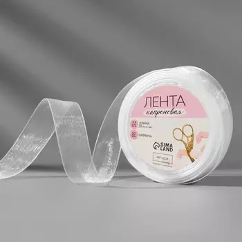 Лента капроновая, 20 мм, 20±1 м, белая, №1