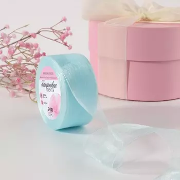 Лента капроновая, 40 мм, 20±1 м, светло-голубая№13