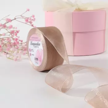 Лента капроновая, 40 мм, 20±1 м, бежевая, №160