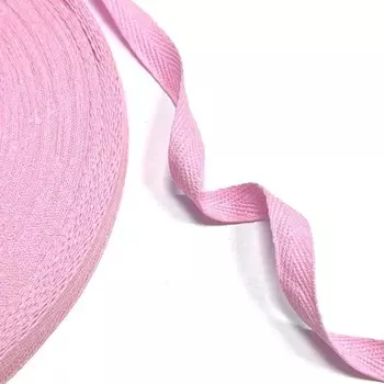 Лента киперная, ширина 1 см, цвет нежный розовый