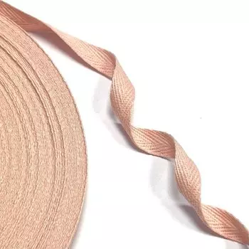 Лента киперная, ширина 1 см, цвет персиковый пух