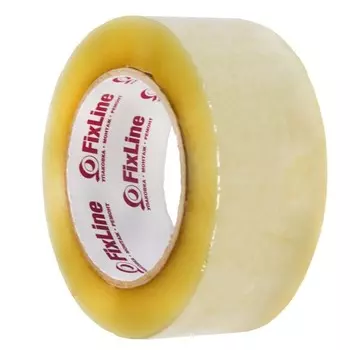Лента клейкая FixLine, прозрачная, 48 мм 145 м