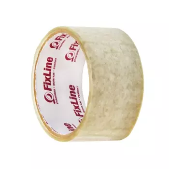 Лента клейкая FixLine, прозрачная, 48 мм 18 м