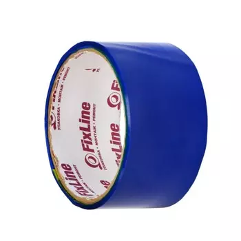 Лента клейкая FixLine, синяя, 48 мм 16 м