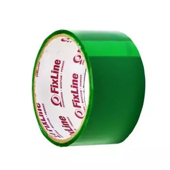 Лента клейкая FixLine, зеленая, 48 мм 16 м