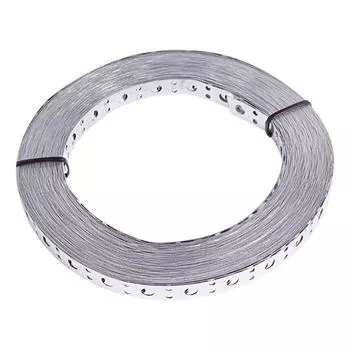 Лента полоса монтажная оцинкованная, перфорированная прямая REXANT 20х0,55 мм, рулон 25 м