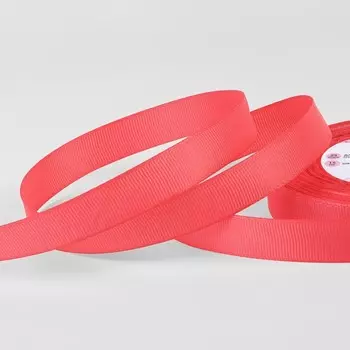 Лента репсовая, 15 мм, 23±1 м, розовая №25