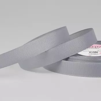 Лента репсовая, 15 мм, 23 ± 1 м, цвет светло-серый №3