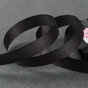 Лента репсовая, 15 мм, 23 ± 1 м, цвет тёмно-серый №242