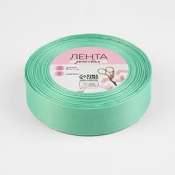 Лента репсовая, 25 мм, 23 ± 1 м, цвет бирюзовый №155