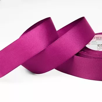 Лента репсовая, 25 мм, 23±1 м, ярко-розовая №27