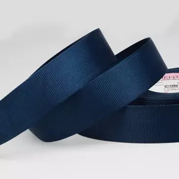 Лента репсовая, 25 мм, 23±1 м, тёмно-синяя №38