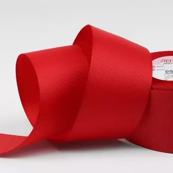 Лента репсовая, 40 мм, 23±1 м, тёмно-красная №33