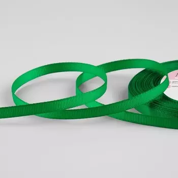 Лента репсовая, 6 мм, 23±1 м, зелёная №19