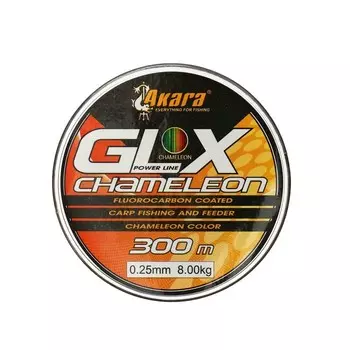 Леска Akara GLX Chameleon Power Line, диаметр 0.25 мм, тест 8 кг, 300 м