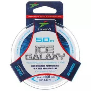 Леска Intech Ice Galaxy, цвет голубой, 0,205, 50 м