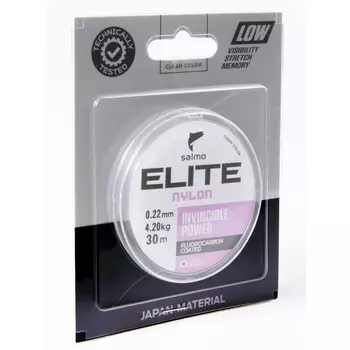 Леска монофильная Salmo Elite FLUORO COATED NYLON, диаметр 0.22 мм, тест 4.2 кг, 30 м