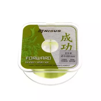 Леска NISUS FORWARD Warrior, диаметр 0.261 мм, тест 5.6 кг, 150 м, зелёная