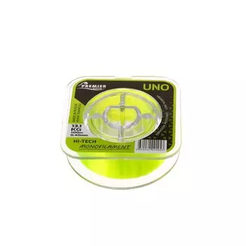 Леска Preмier Fishing UNO, диаметр 0.4 мм, тест 13.1 кг, 100 м, флуоресцентная желтая