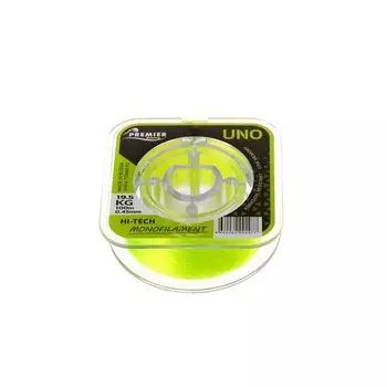 Леска Preмier Fishing UNO, диаметр 0.45 мм, тест 19.5 кг, 100 м, флуоресцентная желтая