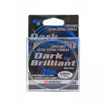Леска SIWEIDA "DARK BRILLIANT" 25м 0,08 (1,30кг) черная