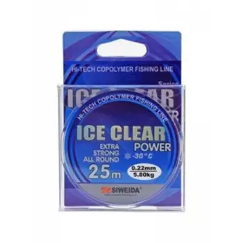 Леска SIWEIDA "ICE CLEAR" 25м 0,22 (5,80кг) прозрачная
