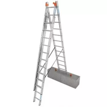 Лестница KRAUSE MONTO TRIBILO, алюминиевая, трехсекционная, 12 ступеней