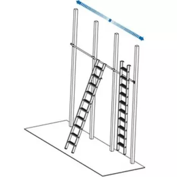 Лестница KRAUSE STABILO, алюминиевая, односекционная, приставная, 12 ступеней