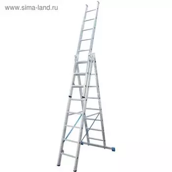 Лестница KRAUSE STABILO, трехсекционная, с траверсой, с доп. функцией, 8 ступеней