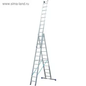 Лестница KRAUSE STABILO, трехсекционная, с траверсой, с доп. функцией, 12 ступеней