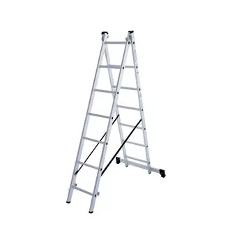 Лестница "Новая высота", алюминиевая, двухсекционная, 2х7 ступеней