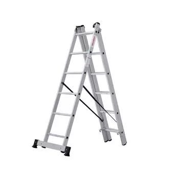 Лестница "Новая высота", алюминиевая, трехсекционная, 3х6 ступеней