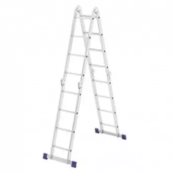 Лестница шарнирная "СИБРТЕХ" 97882, алюминиевая, 4х4 ступени