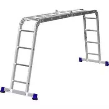 Лестница-трансформер "СИБИН" ЛТ-44 38852, алюминиевая 4x4 ступеней