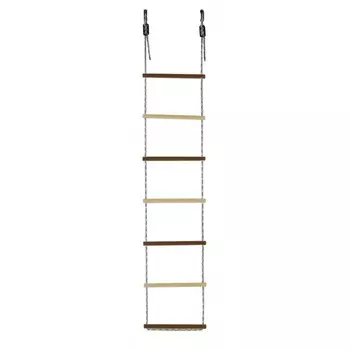Лестница веревочная 7 перекладин d=30, цвет коричневый, бежевый