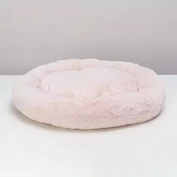 Лежанка мягкая круглая, 58 х 11 см, молочная