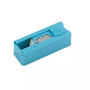 Лезвия GROSS 79379, 19 мм, 12 шт, трапециевидные, крючкообразные, пластиковый пенал