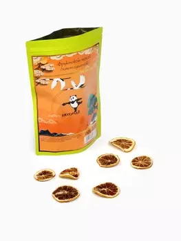 Лимон сушеный без сахара, фруктовые чипсы кольцами, добавка к чаю, 50 г