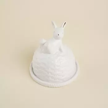 Лимонница SL Home «Лесные кролики», 1414.5 см, керамика, белая