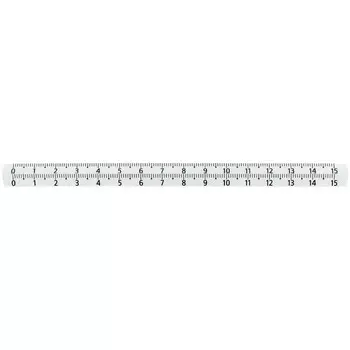 Линейка 15 см Стамм, пластиковая, трехгранная, прозрачная, бесцветная, европодвес