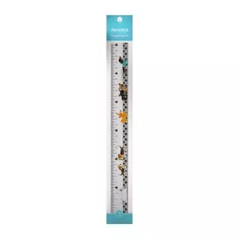 Линейка 30 см HappyGraphix "Городская прогулка", с антискользящими вставками