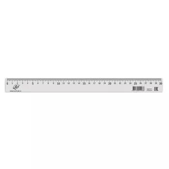 Линейка 30 см "Луна", белая