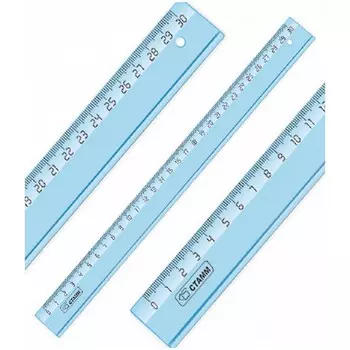 Линейка 30 см Стамм "Cristal", тонированная