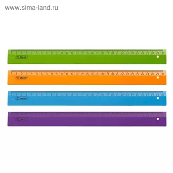 Линейка 30 см Стамм "INTENSIVE", микс