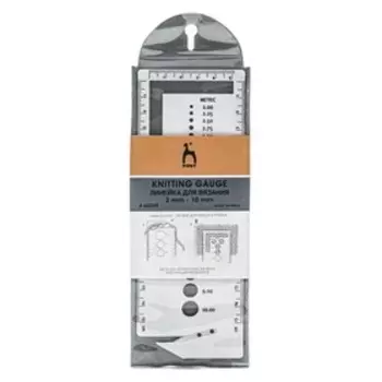 Линейка для измерения диаметра спиц, линейных размеров, с лезвием для обрезания нитей PONY