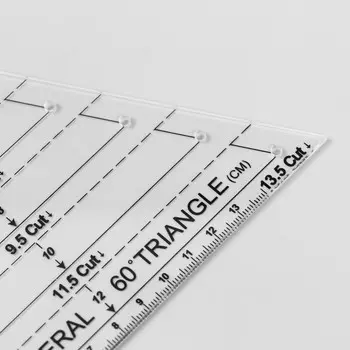 Линейка для пэчворка пластик 60° "Треугольник"