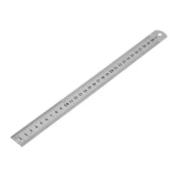 Линейка измерительная ТУНДРА, металлическая, шкала вытравлена, 300 мм